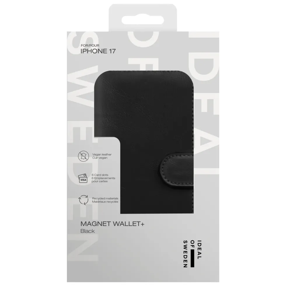 IDEAL OF SWEDEN Magnet Wallet+ - lommebokdeksel til iPhone 17 Black