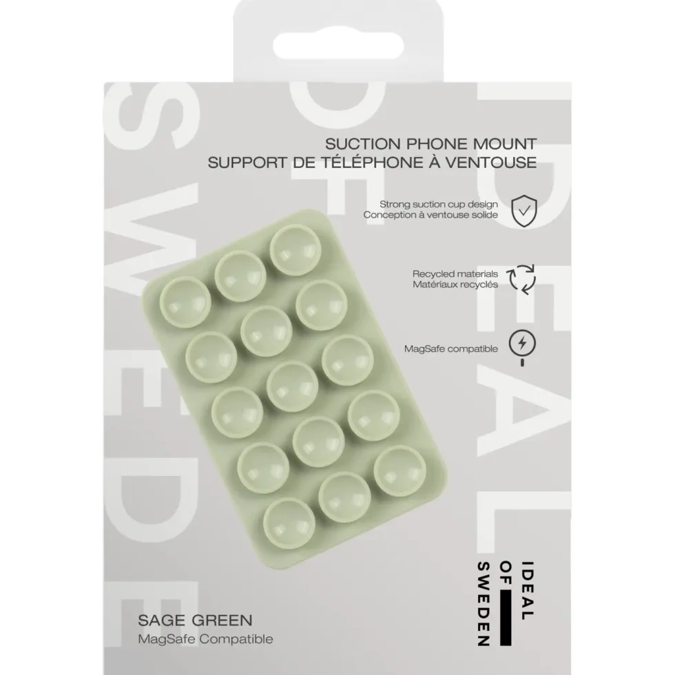IDEAL OF SWEDEN MagSafe Suction Phone Mount – mobilholder med sugekoppfeste Sage Green