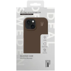 IDEAL OF SWEDEN Silicone MagSafe Case – mobildeksel til iPhone 13, 14, 15, 16e og 17e Mocha Mousse