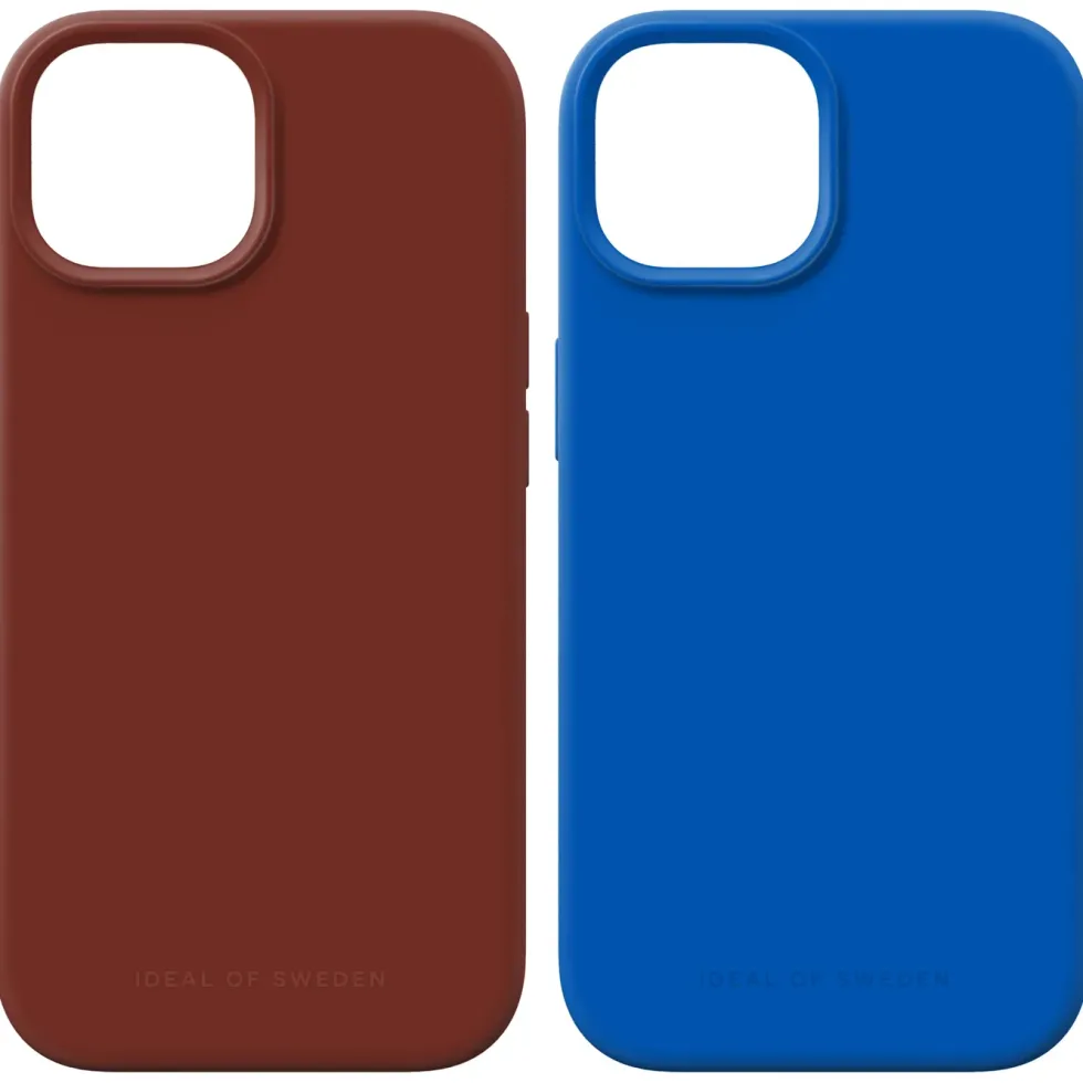 IDEAL OF SWEDEN Silikondeksel for iPhone 15 Dark Amber