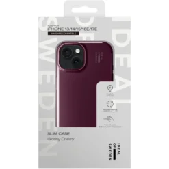 IDEAL OF SWEDEN Slim MagSafe Case – iPhone 13, 14, 15, 16e og 17e Glossy Cherry