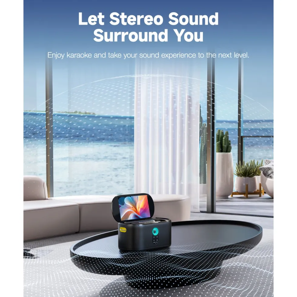 Ikarao Shell S1 Bærbar karaokemaskin med 10,1" HD-skjerm