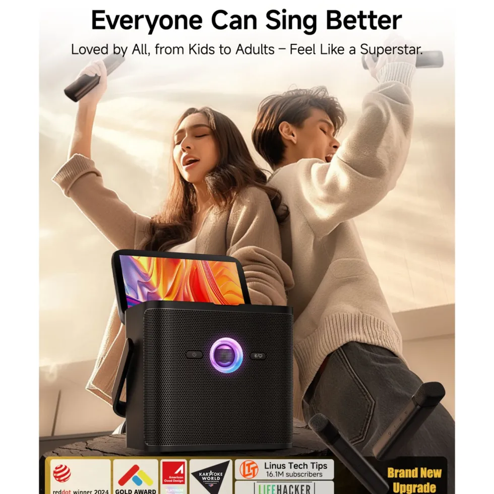 Ikarao Shell S3 Bærbar karaokemaskin med 7" HD-skjerm