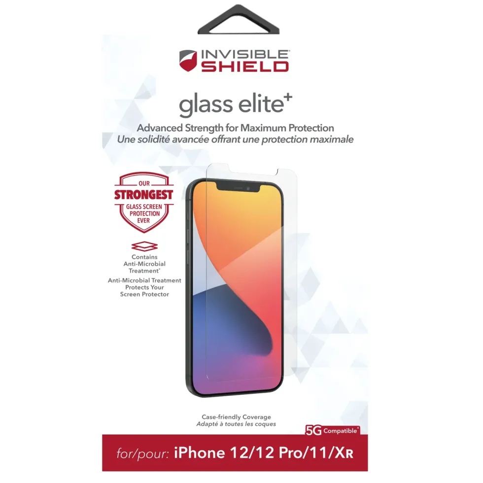 Invisible Shield Glass Elite + Skjermbeskytter for iPhone 12 og 12 Pro
