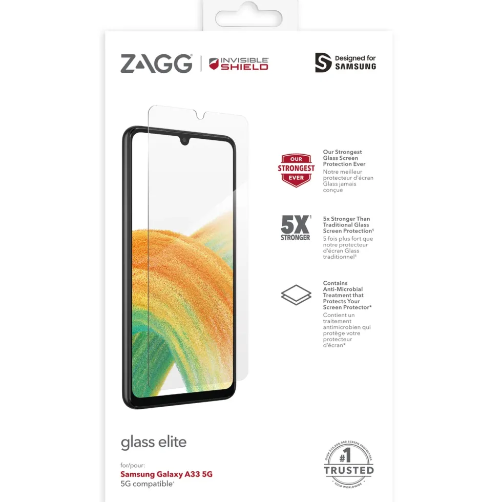 Invisible Shield Glass Elite+ Skjermbeskytter for Galaxy A33 5G