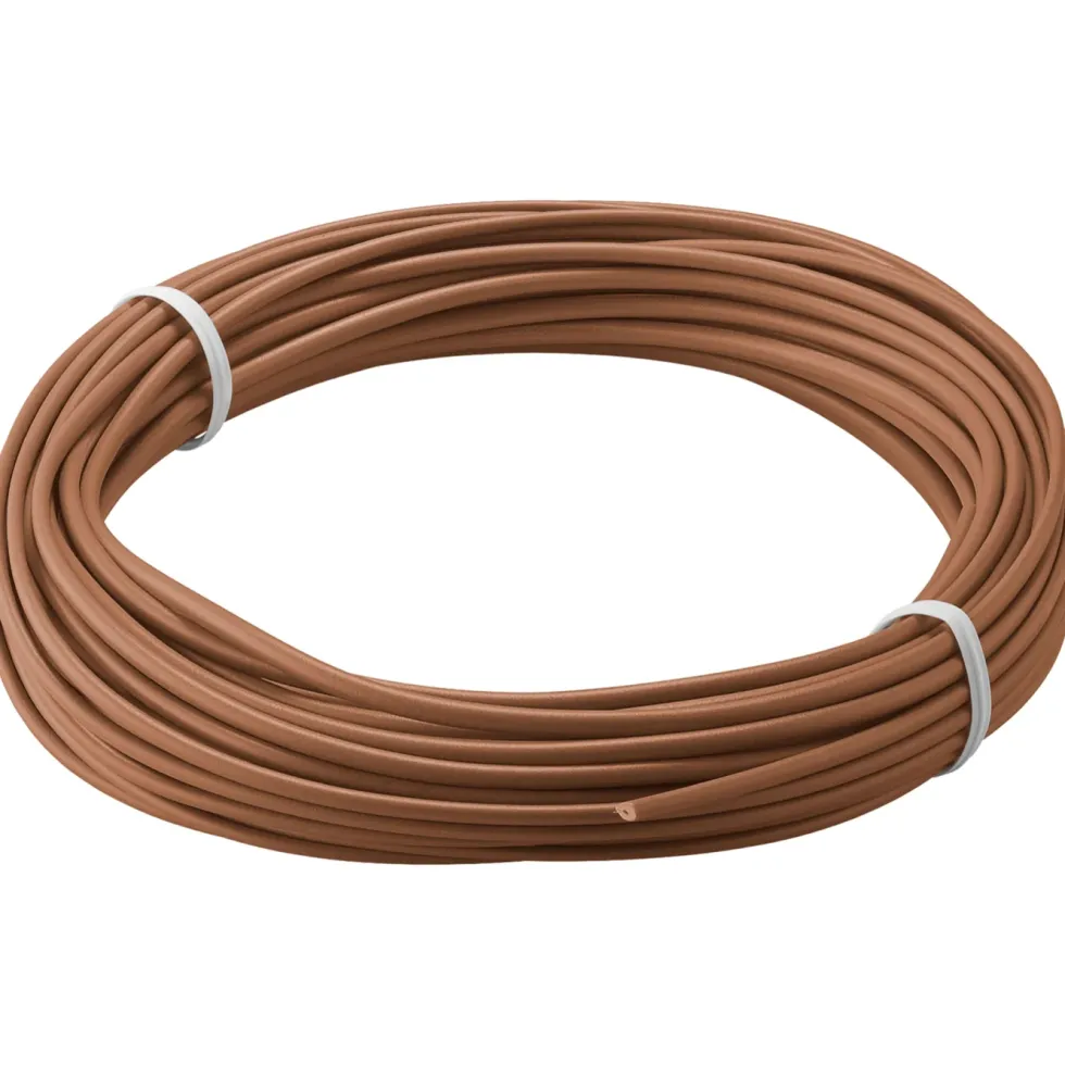 Isolert koblingstråd 0,14 mm² Brun