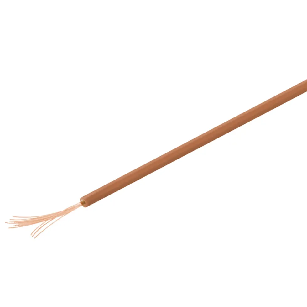 Isolert koblingstråd 0,14 mm² Brun