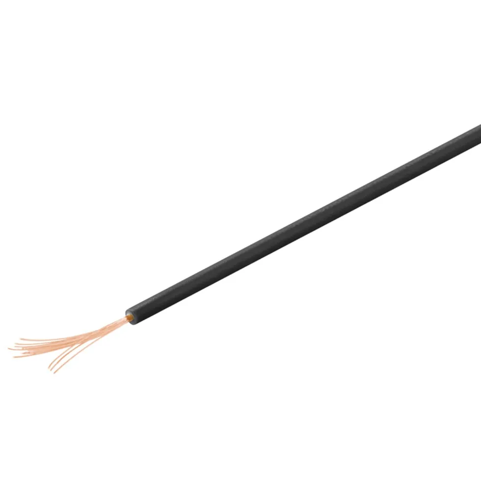 Isolert koblingstråd 0,14 mm² Svart