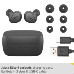 Jabra Elite 4 Trådløse hodetelefoner Dark grey
