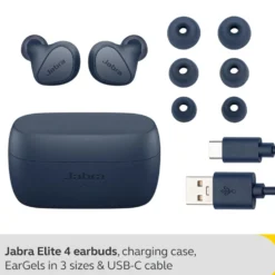 Jabra Elite 4 Trådløse hodetelefoner Navy