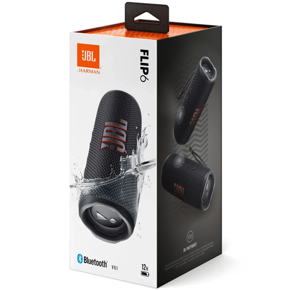 JBL Flip 6 Portabel trådløs høyttaler Svart