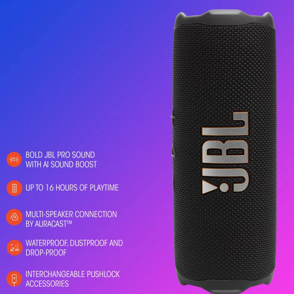 JBL Flip 7 Portabel trådløs høyttaler Svart