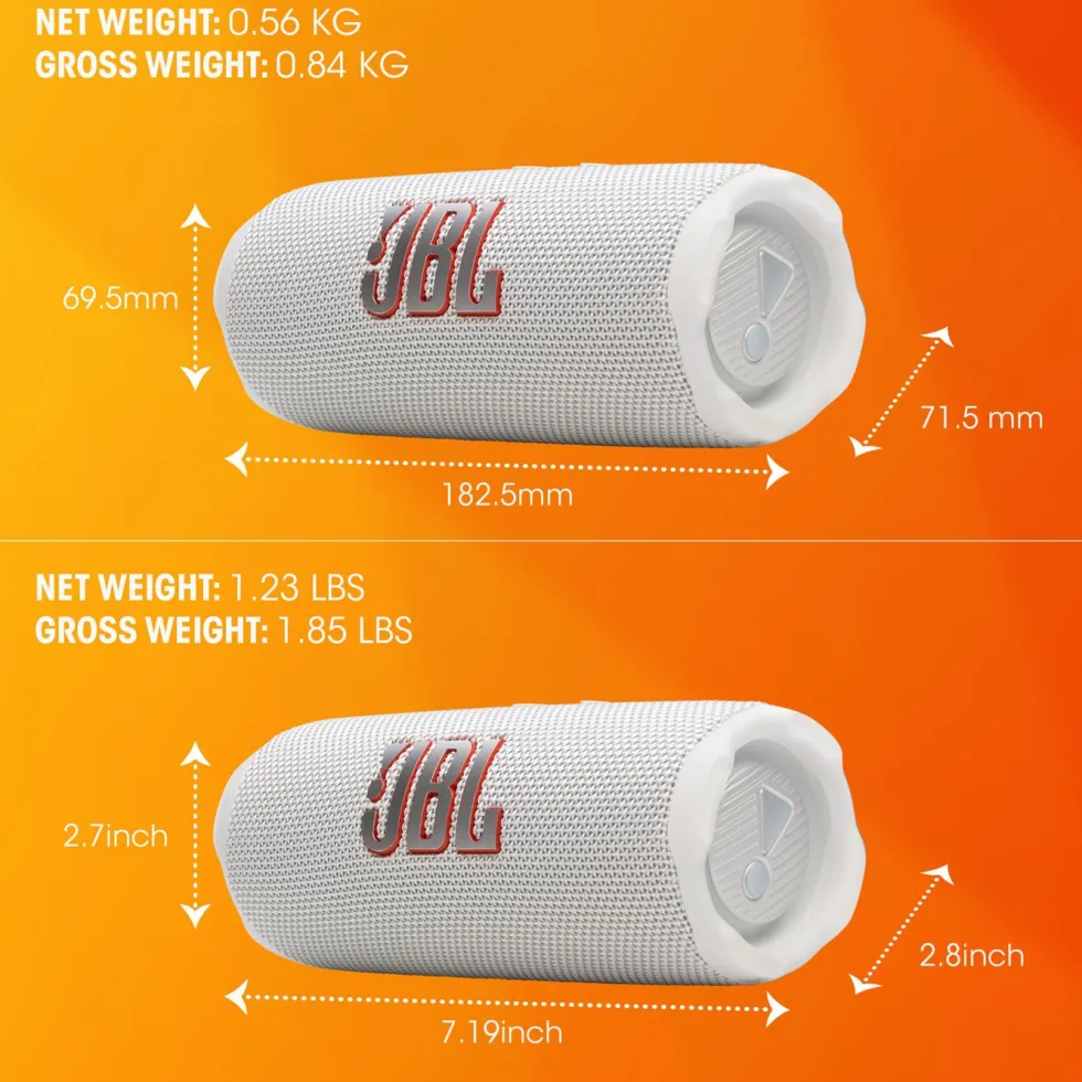 JBL Flip 7 Portabel trådløs høyttaler Hvit