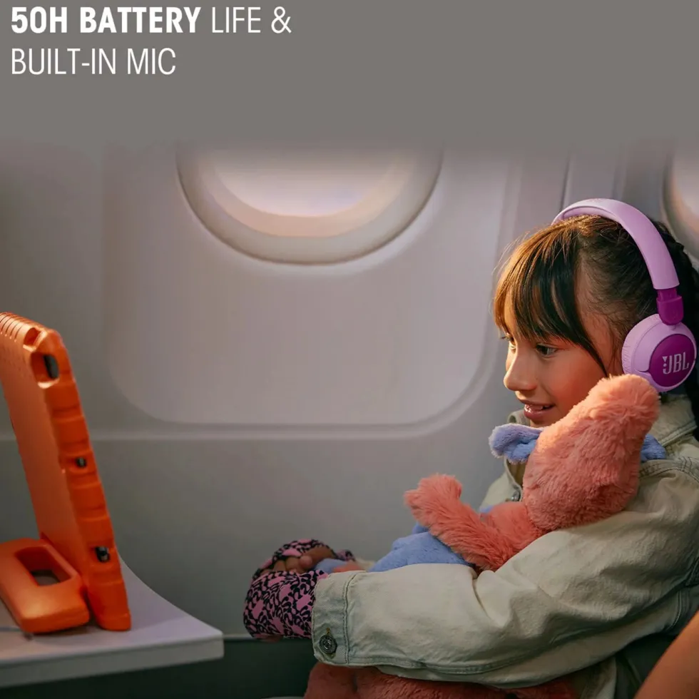 JBL JR320BT Trådløse hodetelefoner med volumbegrensning Blå