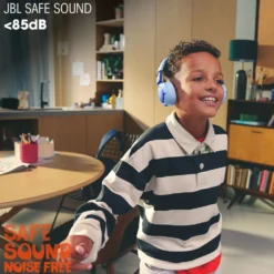 JBL JR320BT Trådløse hodetelefoner med volumbegrensning Blå