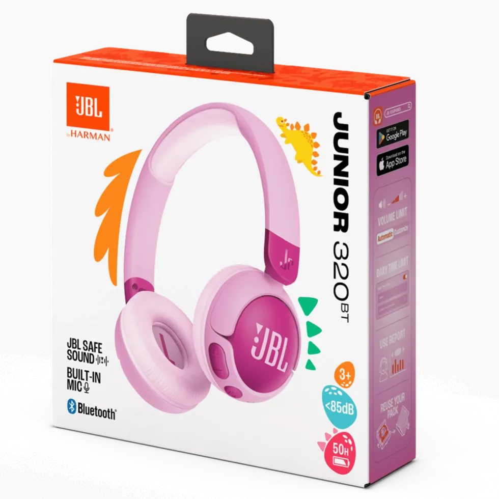 JBL JR320BT Trådløse hodetelefoner med volumbegrensning Lilla