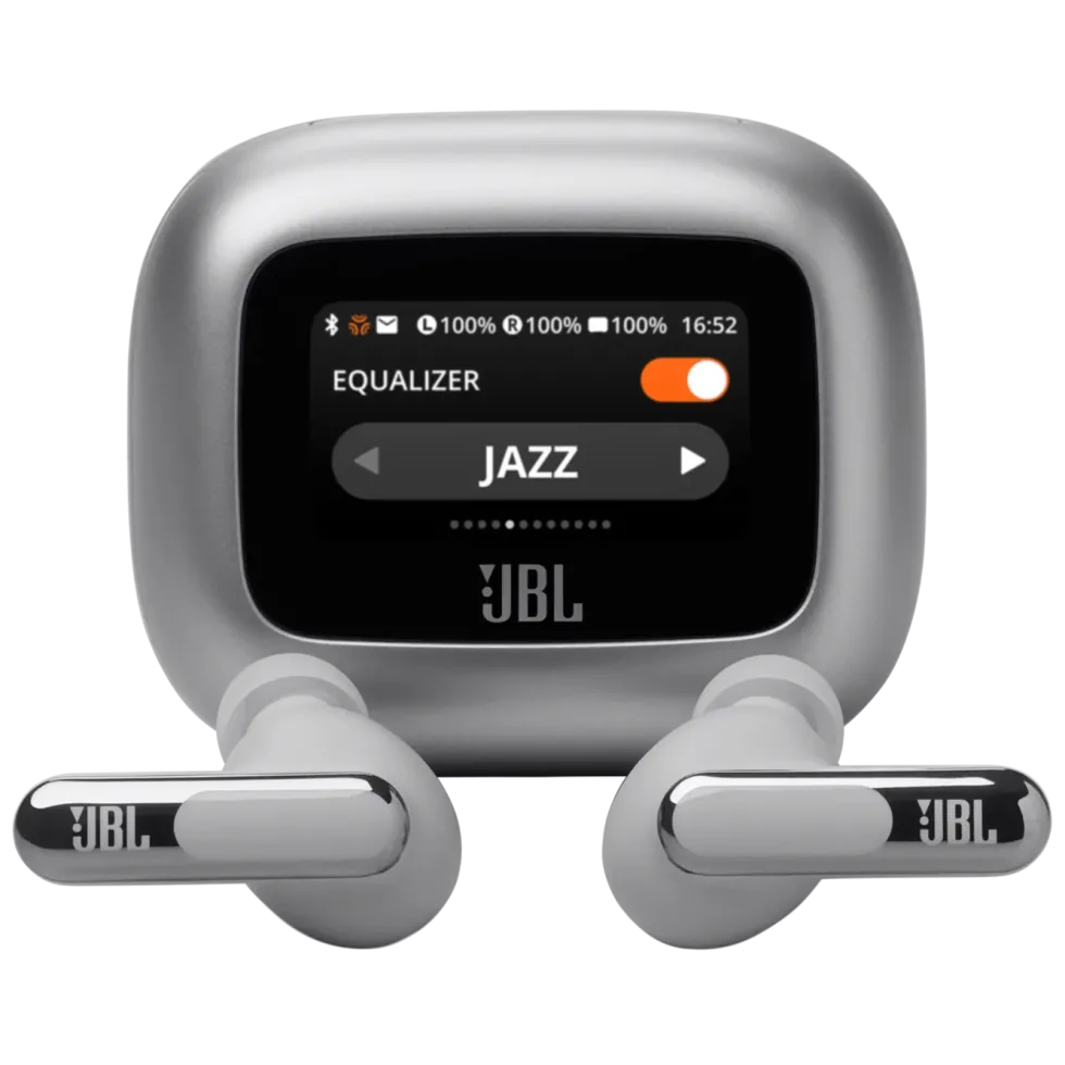JBL Live Beam 3 Trådløse hodetelefoner Sølvfarget