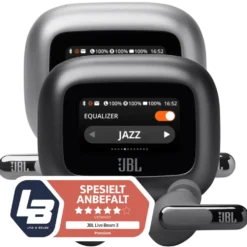 JBL Live Beam 3 Trådløse hodetelefoner Sølvfarget