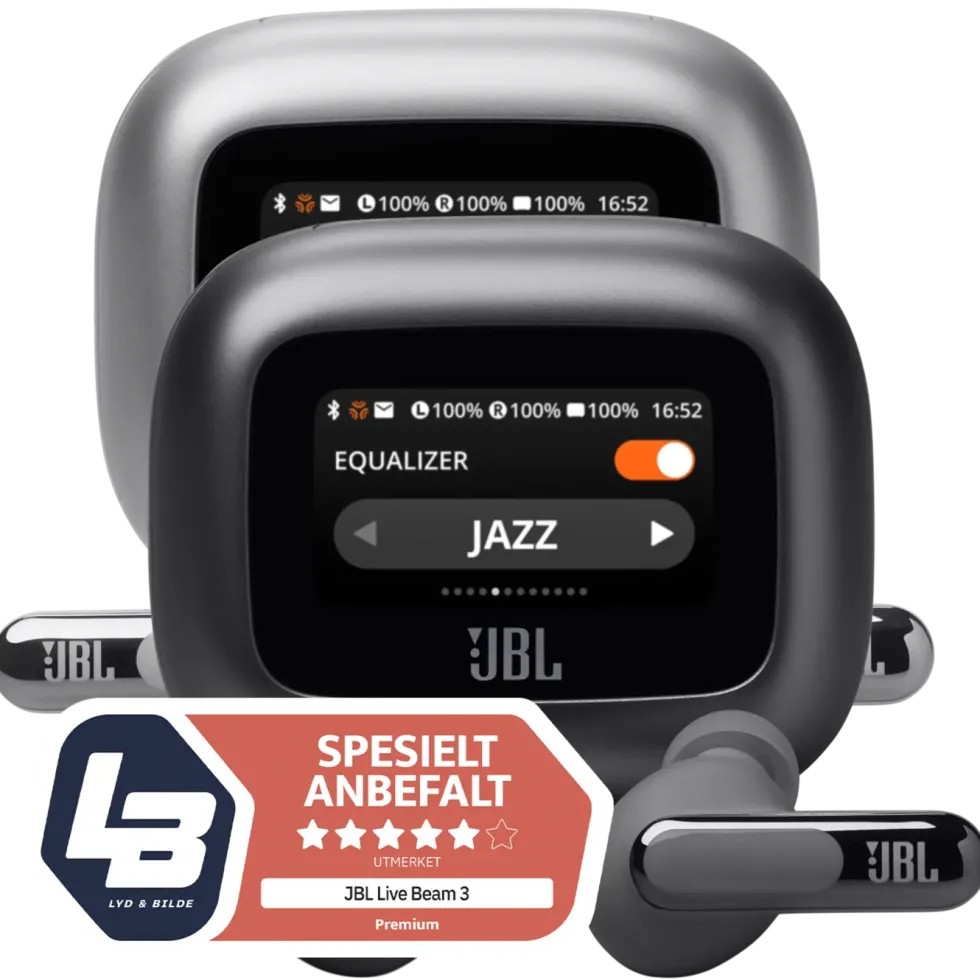 JBL Live Beam 3 Trådløse hodetelefoner Sølvfarget