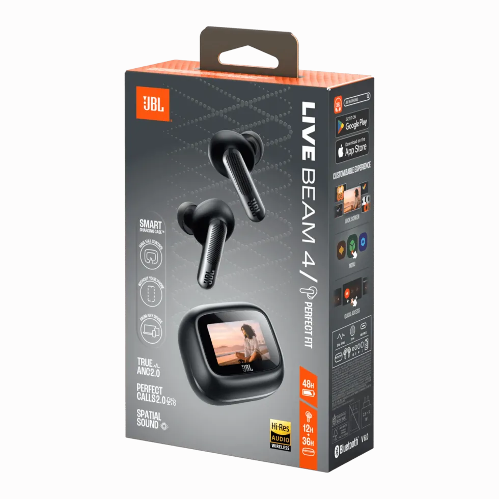 JBL Live Beam 4 trådløse in-ear-hodetelefoner Black