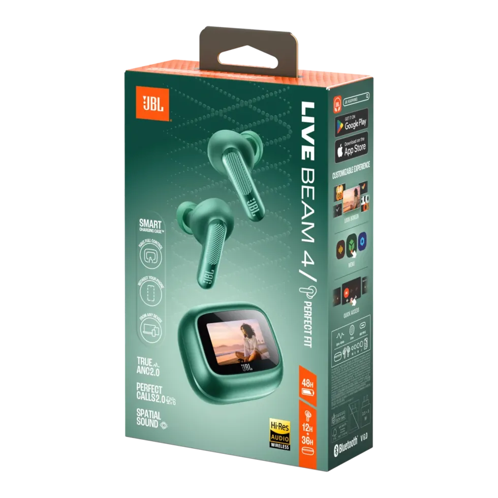 JBL Live Beam 4 trådløse in-ear-hodetelefoner Green