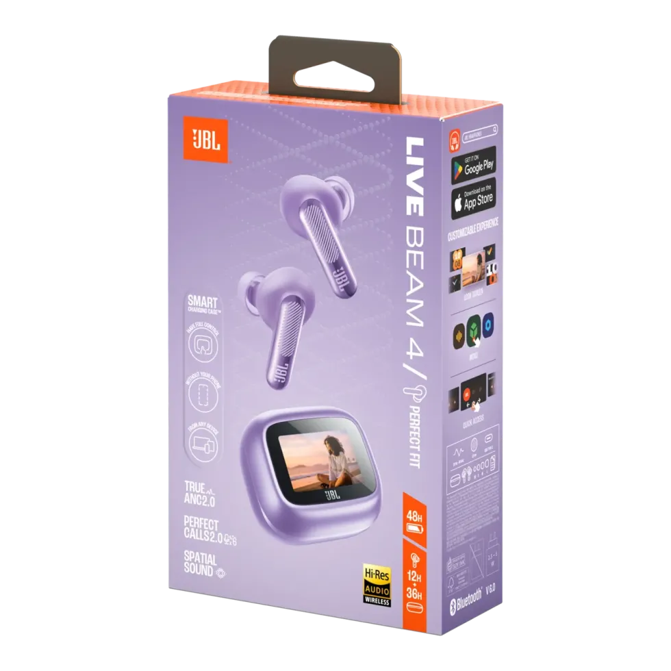 JBL Live Beam 4 trådløse in-ear-hodetelefoner Purple
