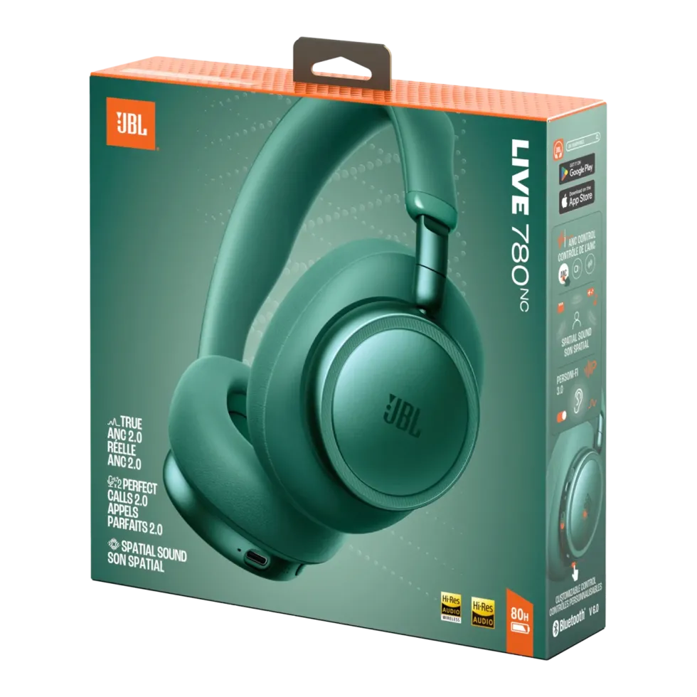 JBL Live 780NC over-ear-hodetelefoner med støyreduksjon Grønn
