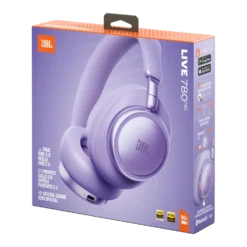 JBL Live 780NC over-ear-hodetelefoner med støyreduksjon Purple