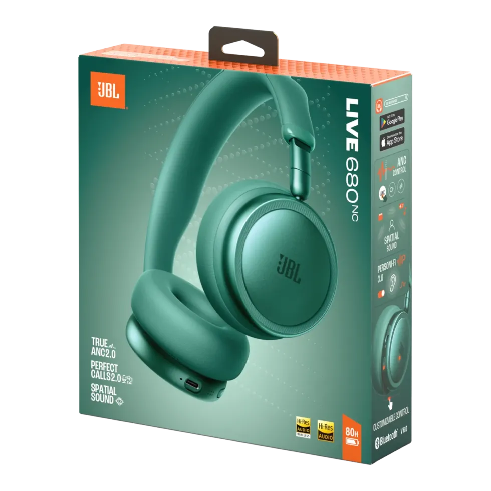 JBL Live 680NC trådløse on-ear-hodetelefoner Green