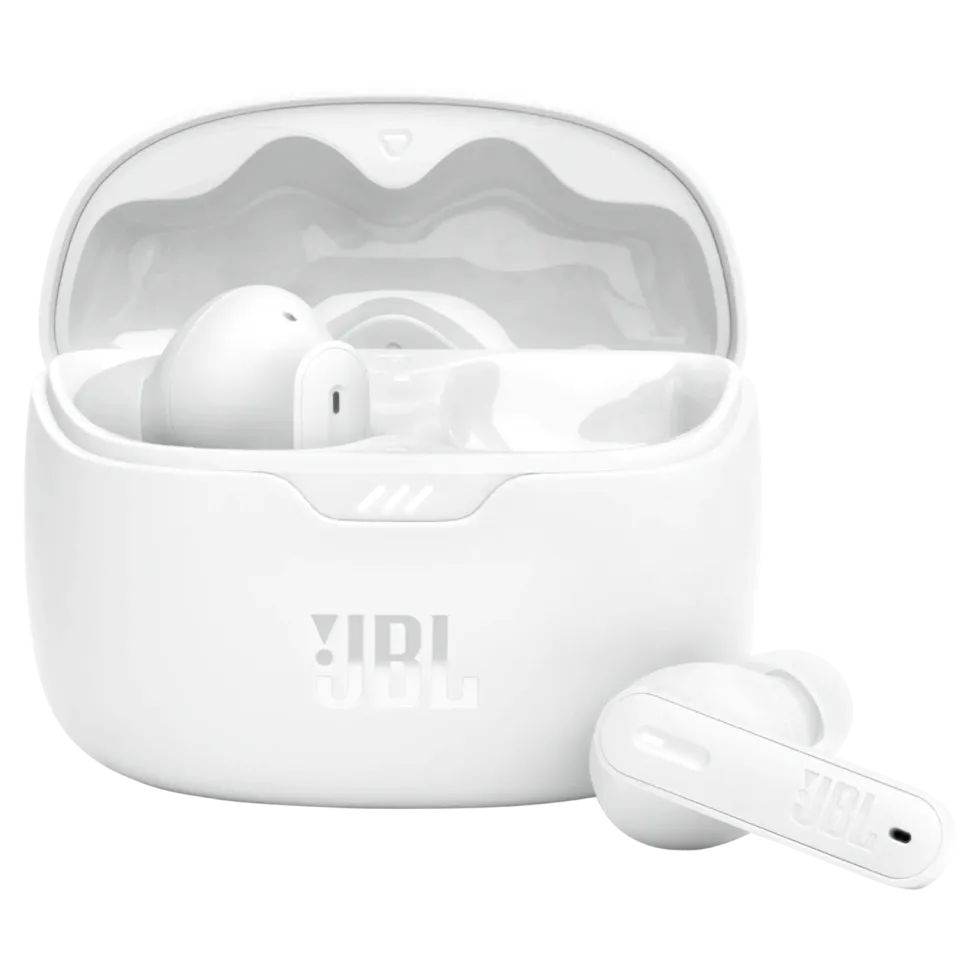 JBL Tune Beam Trådløse hodetelefoner med aktiv støydemping Hvit