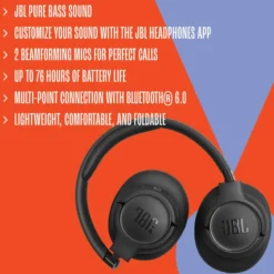JBL Tune 730BT trådløse hodetelefoner Svart