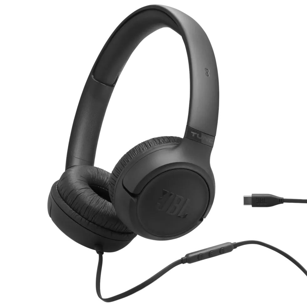 JBL Tune 530C USB-C on-ear-hodetelefoner Svart
