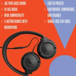 JBL Tune 530C USB-C on-ear-hodetelefoner Svart