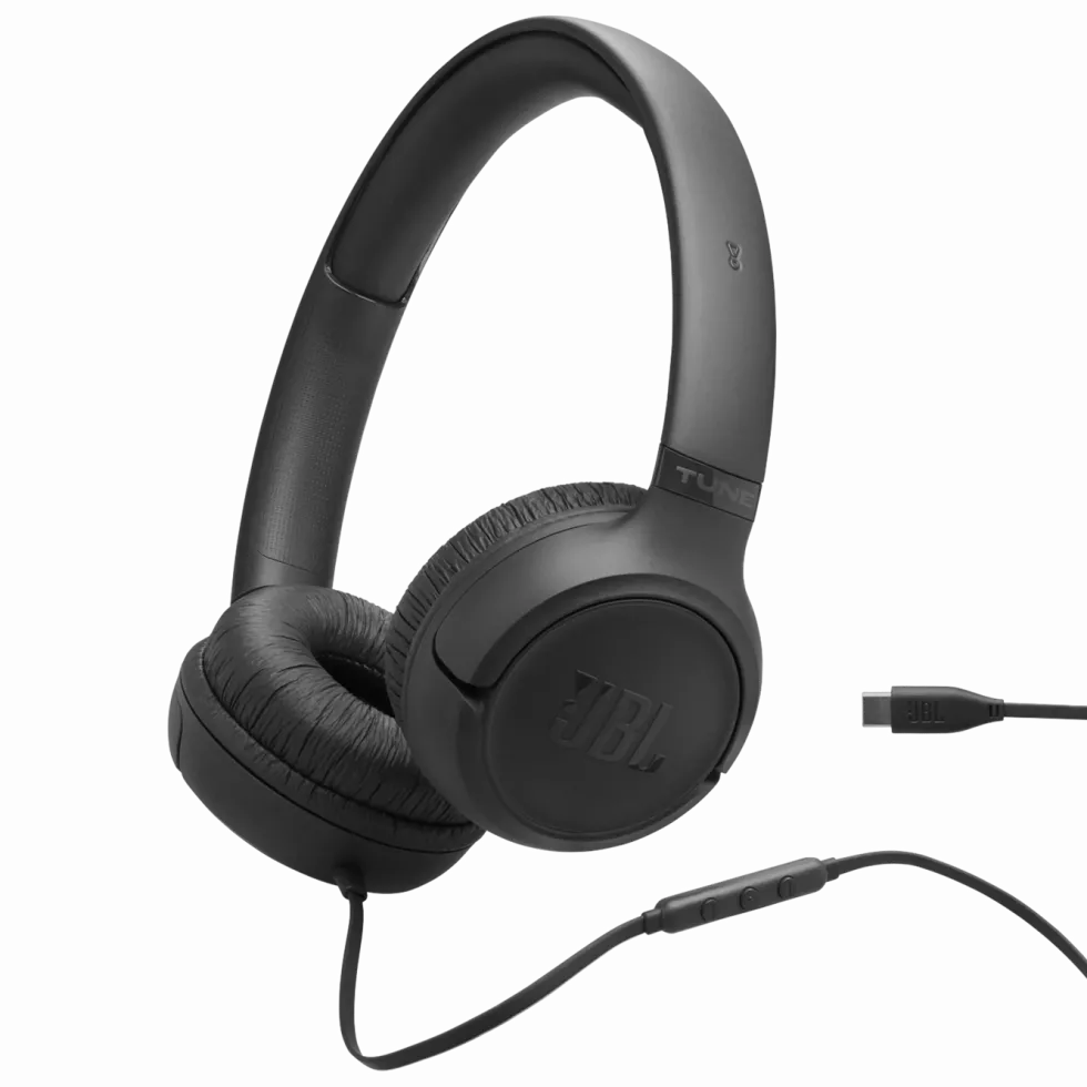 JBL Tune 530C USB-C on-ear-hodetelefoner Svart