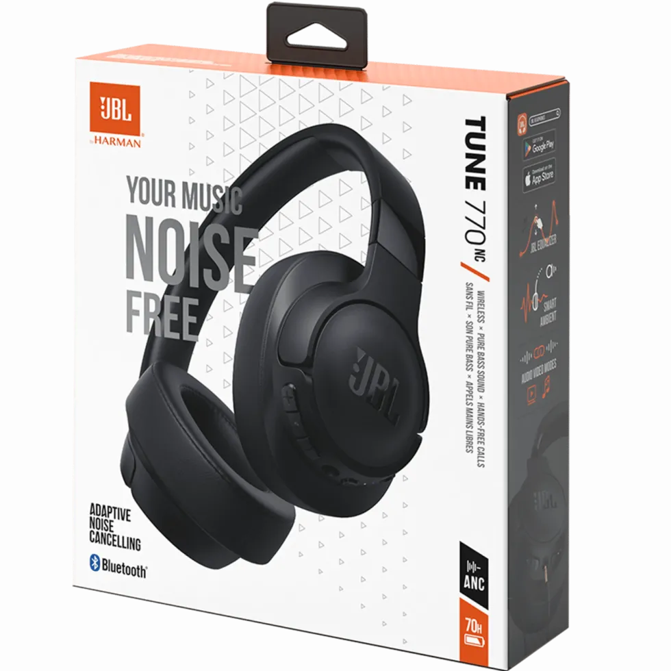 JBL Tune 770NC Trådløse hodetelefoner Svart