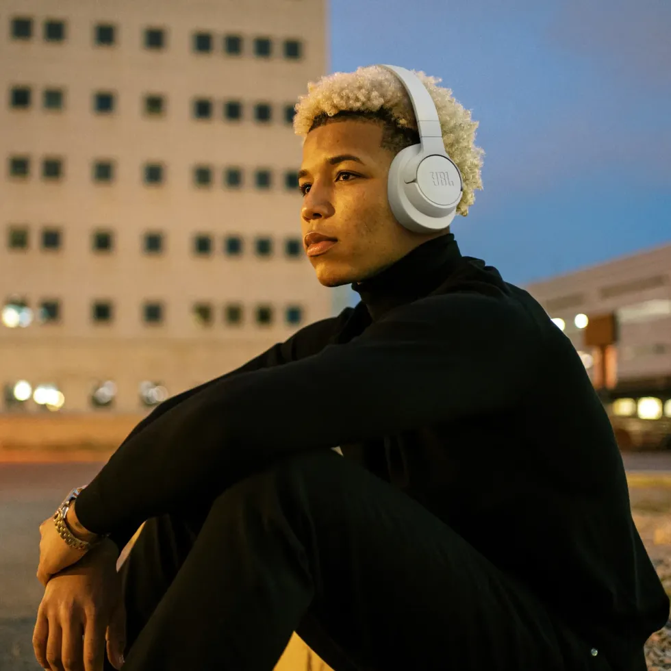 JBL Tune 770NC Trådløse hodetelefoner Hvit