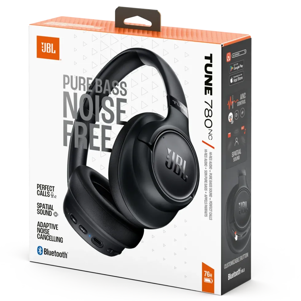JBL Tune 780NC trådløse over-ear-hodetelefoner Svart