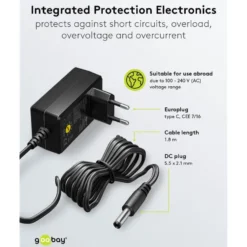 Justerbar strømadapter 3–12 V (DC) 3,6 W