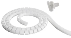 Kabelspiral 25 mm hvit 2,5 m