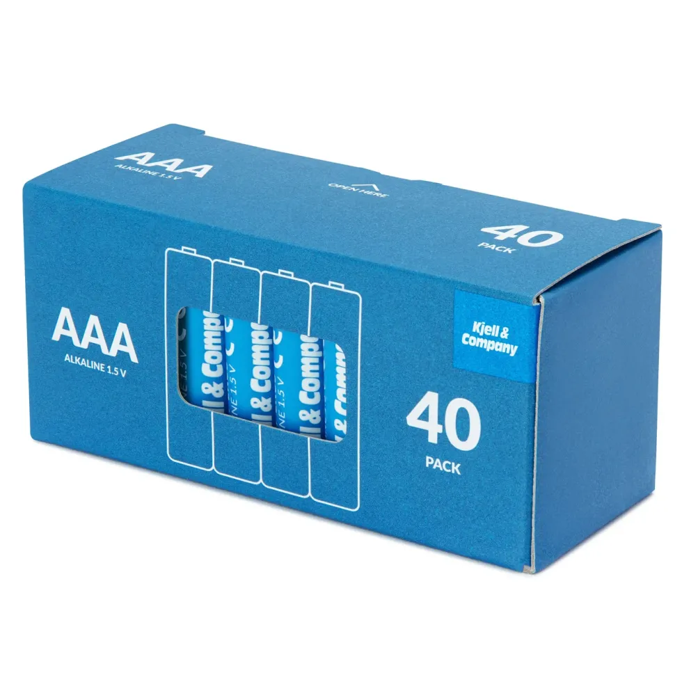 Kjell & Company AAA-batterier (LR03) 40-pk.