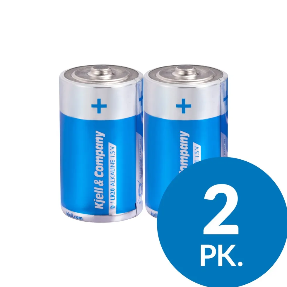 Kjell & Company D-batterier (LR20) 2-pakk