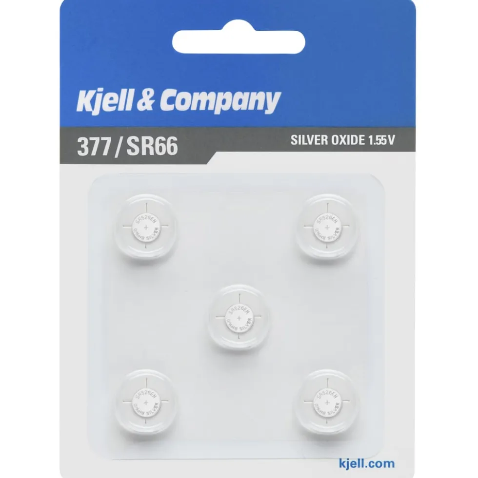 Kjell & Company Knappcellebatteri SR626 (377) 5-pk.