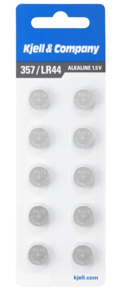 Kjell & Company Knappcellebatterier LR44 (357) 10-pk.