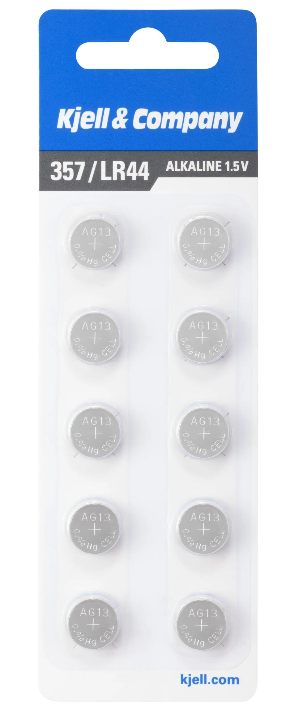 Kjell & Company Knappcellebatterier LR44 (357) 10-pk.