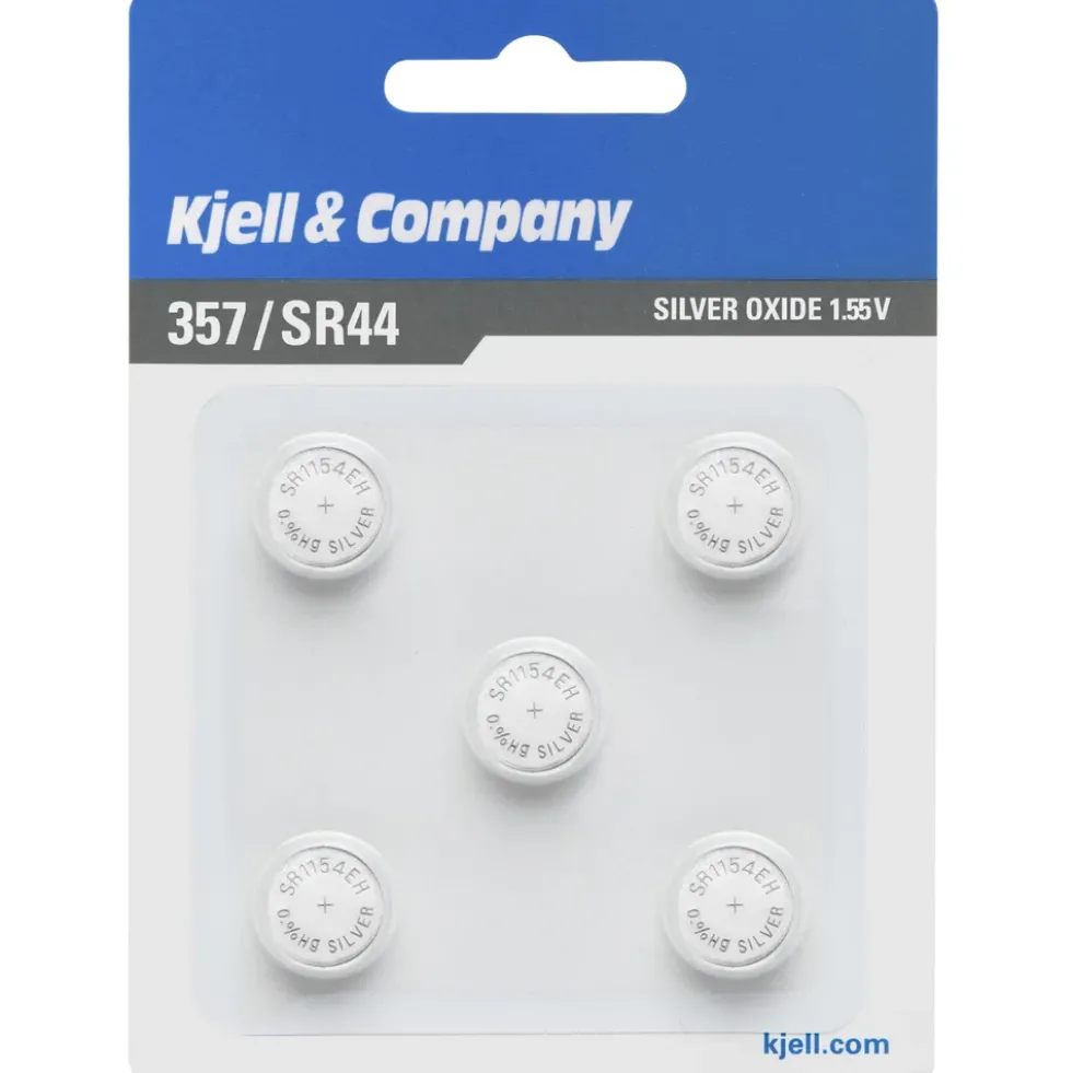 Kjell & Company Knappcellebatteri SR44 (357) 5-pk.