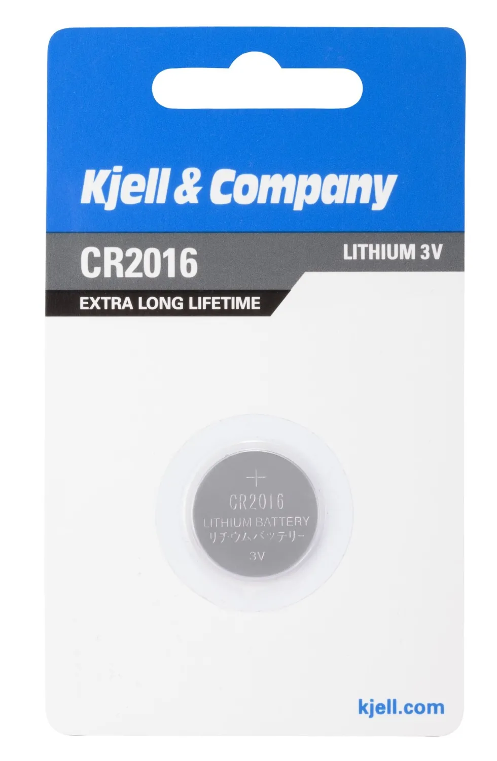 Kjell & Company Litiumbatteri CR2016 1-pk.
