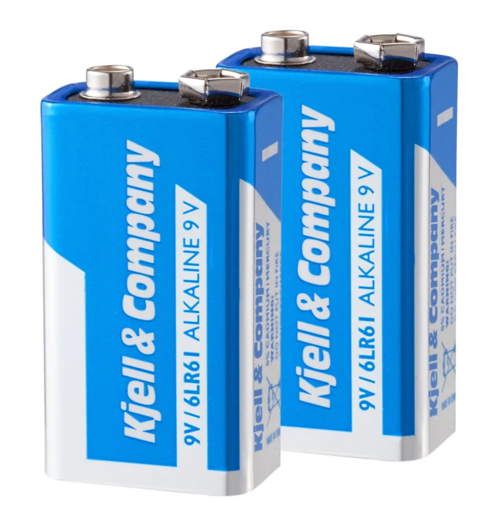 Kjell & Company 9 V-batterier (PP3) 2-pakk