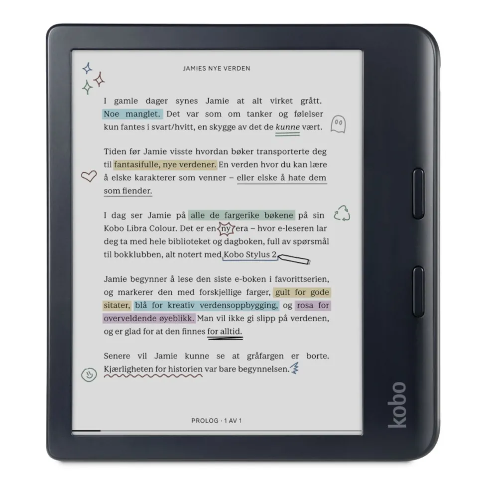 Kobo Libra Colour Lesebrett 7" Svart
