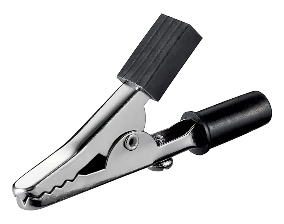 Krokodilleklemme 45 mm svart Svart