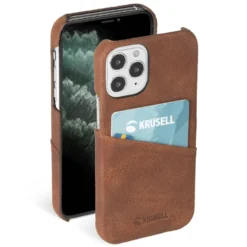 Krusell Lommebokdeksel for iPhone 12 Pro Max Cognac